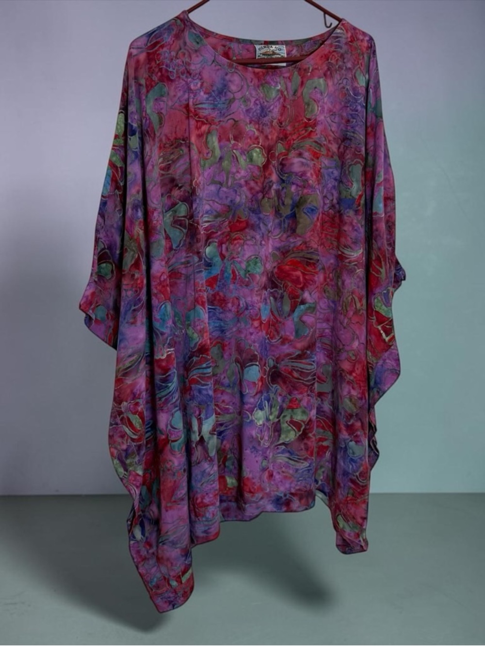 Tienda Ho Rayon Floral Caftan Kimono Top Free Size Laganlook Boho Boxy Vintage